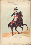 Corps Wallons au service de la Néerlande. Officier du Régiment des Dragons de Bylandt. 1795