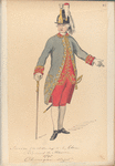 Service (au Holland...) d'Infanterie la terre Régiment de Meuron. 1795. Chirurgien - Major