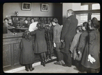 No age limit, Children lined up to register at Aguilar, Mar. 21, 1910