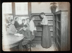 Seward Park Branch, companion picture to 'Choosing an American History,' April 11, 1910