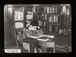 Fordham, boy in reading room after a book talk