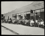 Clason's Point, Children line up outside Clason's Point Sub-Branch of the Extension Services in the Bronx