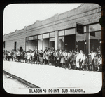 Clason's Point, Children line up outside Clason's Point Sub-Branch of the Extension Services in the Bronx