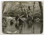 Indians Skimming Oil from a Creek.