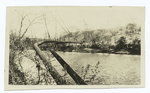 A Swinging Pipe Line over a Stream.