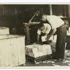 Opening Bales of Reeled Silk from Japan.