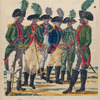 Vereenigde Provincien der Nederlander. Jager Officier Oragena[?] Rijdier Artillerie