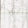 Cours du Nil, et Lieux situés sur ses bords, depuis Derri dans la Nubie, jusqu'au Delta, selon les observations faites depuis le Mois de Novembre 1737, jusqu à la fin du Mois de Fevrier 1738, ce que est le tems ou les eaux du Nil sont les plus basses.