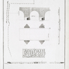 Plans, Coupes et Profils des Ponts près des Pyramides de Memphis, Ouvrages Sarasins. (a. Pont du Nord, b. Pont de l'Ouest, c. Digues du premier pont; d. Digues du second pont; e. Inscription Sarasine.)