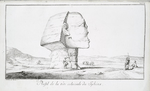 Profil de la tête colossale du Sphinx.