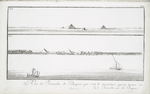 Fig. A. Vue des Pyramides de Dagjour [Dahshûr], qui sont les troisièmes, qu'on trouve en [venant du Caire. Elles sont elevées entre Schüm, Mesguna, et Dagjour.] Fig. B. Pyramides vers de Dagjour [Dahshûr].