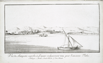 Vue des antiquités superbes à Luxxor [Luxor], vulgairement tenu pour l'ancienne Thebes. (a. Obélisque, c. Portail, e. Grande colonade, f. Petite colonade.)