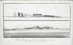 Autres vues des superbes restes des edifices de Luxxor [Luxor]. (a. Obélisques, c. Portail, e. Grande colonade, f. Petite colonade.)