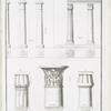 Superbes restes de Luxxor [Luxor]. (e. Chapiteau d'une des colonnes de la grande colonnade, h. Chapiteau d'une des colonnes du portique, o. Chapiteau d'une des colonnes du vestibule.)