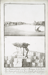 Fig. 1. Tschabel Esselsele, c'est-à-dire Montagne de la Chaîne; Fig. 2. Dessein particulier de la pierre, à la quelle selon la tradition étoit attachée la chaîne, pour fermer le Nil. (a. Trous pour pouvoir monter, b. Rochers de granit.)