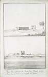 Deux vues différentes des restes d'un temple antique à Dekke [el-Dakka], dans la Nubie, et qu'on applelle Ell Guraen.