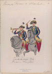 Vereenigde Provincien der Nederlanden. Garde du corps. Pauker en Trompetter