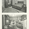 Chambre à coucher, Mme Chauchet-Guilleret, décorateur, éditée par l'Atelier Primavera; Studio, Léon Bouchet, décorateur, édité par Le Confortable