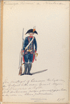Vereenigde Provincien der Nederlanden. Een constapel af Canonier ten Lyde van den Kolonel later [...] Generaal Majoor R. L Paravicini di Capelli. NR de Canonicas [...] gezwind pijp... en den [...] van kleine patroontassen