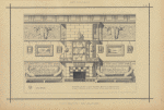 Galerie : cheminée en pierre à joints apparents, boiserie en chêne naturel vitrine et meubles en bois de cèdre, divans garniture cuir incisé
