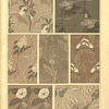 Seven textile designs
