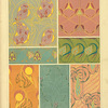 Seven textile designs