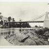 Chain Bridge, Newburyport, Amesbury : it is hung on hand-wrought chains and is said to be the first suspension bridge in U.S.