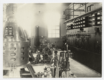 Interior view of electrically powered locks