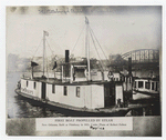 First boat propelled by steam, New Orleans, built at Pittsburg in 1811, under plans of Robert Fulton, replica.