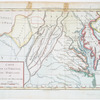 Carte de la Virginie, du Maryland et de l'etat de Delaware.