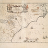 Virginiae partis australis et Floridae partis orientalis interjacentimq[ue] regionum, nova descriptio.