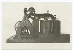 Model of original Morse telegraphic recording receiver.