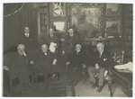 Orlando, Lloyd George, Clemenceau, and Wilson (from left to right, seated).