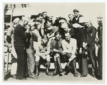 Hanton [?] Bay, Orkney Islands, Scotland. Lt. Arnold-Smith-Swade [?] explaining route to sailors on board USS Richmond.