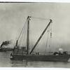 Barge with crane