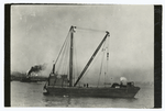 Barge with crane