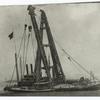 Barge with cranes