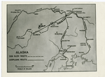 Dog sled route and airplane route, Alaska
