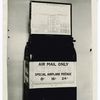 Air mail letter box.