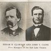 Hiram B. Clawson and John T. Caine : first managers of the Salt Lake Theatre