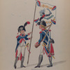Bataafsche Republiek. 1e [Eerst] Bataljon. 1e [Eerst] Halve Brigade. Cadet met del Vaandel e Grenadier