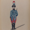 Bataafsche Republiek. [Rear  view of an officer with a sabre]