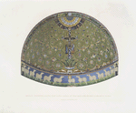 Mosaic lunette above the high altar in the Basilica of San Clemente Rome.