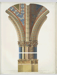 Painted pillar and ribs by Giotto, 13th. Century. In the upper church of St. Francesco, Assisi.