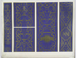 Portions of the painted pilasters in the "Gabinetto d'Isabella d'Este" at Mantua. Two thirds of the original size.