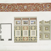 Plan, elevation and ceiling of the "Stanza d'Orfeo" by Go. Romano in the Palazzo del T at Mantua.