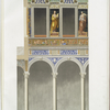 Elevation of portion of the court yard of "Casa Taverna" at Milan painted by Bern. Luini.