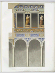 Elevation of portion of the court yard of "Casa Taverna" at Milan painted by Bern. Luini.