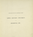 Explanatory text and additional plates...