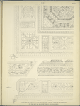 Portions of plate 64, with indications of the colours according to the key of Gruner's fresco decorations.